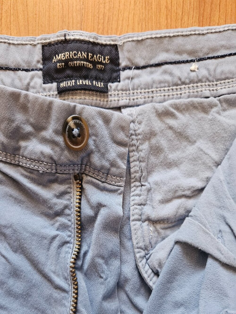 Mens American Eagle Next Level Flex gray chino shorts - Slim fit size 32 - Picture 4 of 4